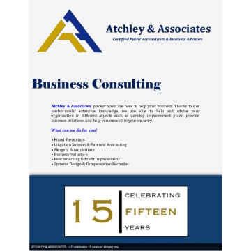 Atchley & Associates LLP: Business Consulting