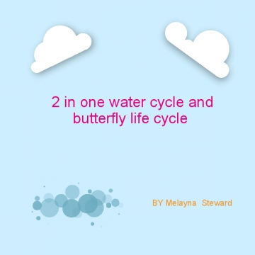 2 in 1 water cycle and life cycle of a butterfly