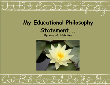 Education Philosophy Statement 2012