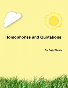 Homophones and quotations