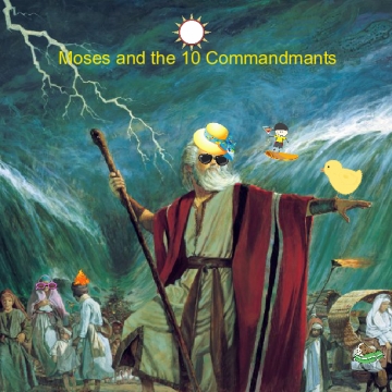 Moses receives the 10 commandments.