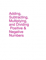 adding, subtracting, multiplying, and dividing positive numbers