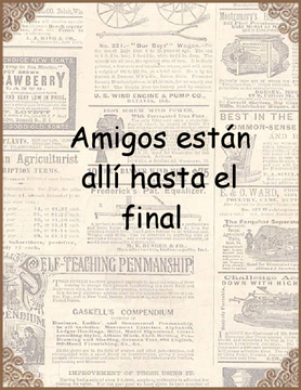 Amigos están allí hasta el final.