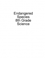 8th Grade Endangered Species