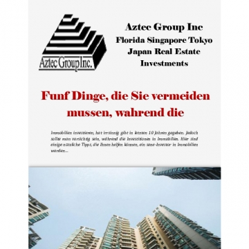 Funf Dinge, die Sie vermeiden mussen, wahrend die Investitionen in Immobilien