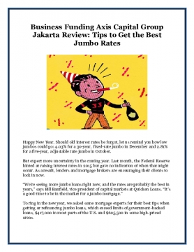Business Funding Axis Capital Group Jakarta Review: Tips to Get the Best Jumbo Rates
