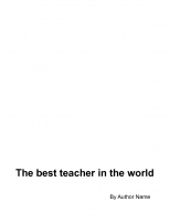 my best teacher