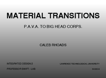 Material Transitions
