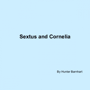 Sextus and Cornelia