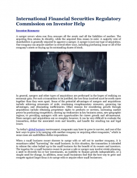 International Financial Securities Regulatory Commission on Investor Help