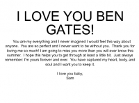 I love you Ben Gates!