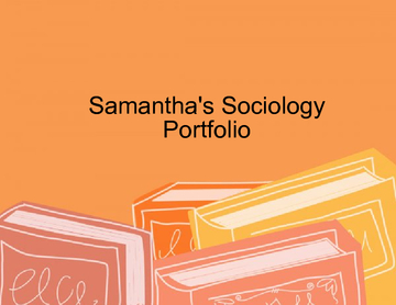 Samantha's Sociology Portfolio