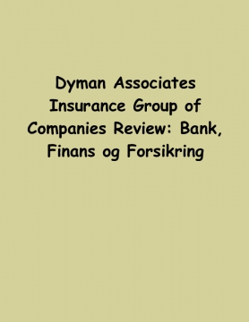 Dyman Associates Insurance Group of Companies Review: Bank, Finans og Forsikring