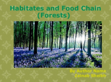 Habitat and foodchain