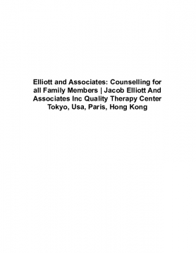 Elliott and Associates: Counselling for all Family Members