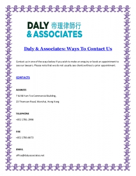 Daly & Associates: Ways To Contact Us