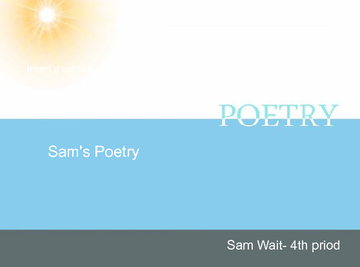 Sam's poetry bookemon 