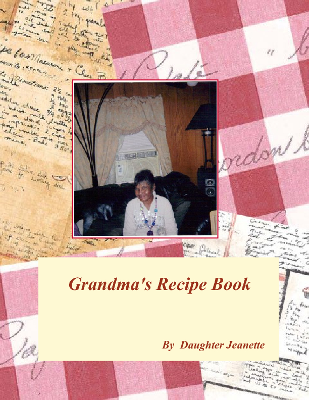 Grandma's Recipe & Memory book | Book 15583