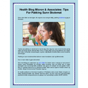 Health Blog Micron & Associates: Tips for Pakking Sunn Skolemat
