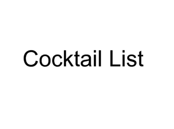 Story Bridge Cocktail List