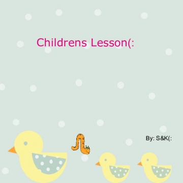 Children`s Lesson