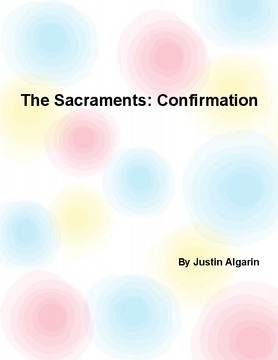 The sacraments: Confirmation