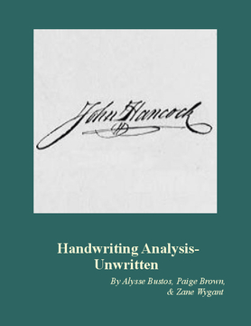 Handwriting Analysis-Unwritten