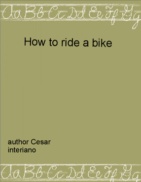 how to ride a bike