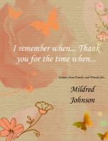 I Rember when... Thank you for that time when...