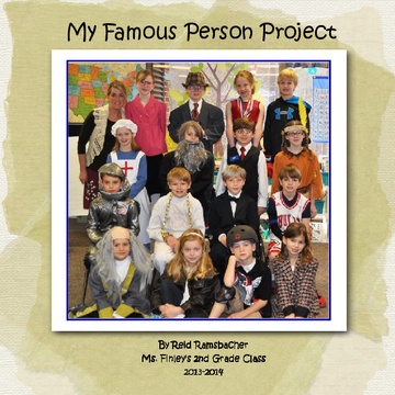 Reid's 2nd Grade Famous Person Project