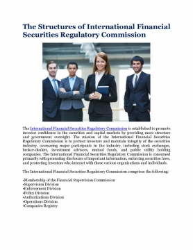 The Structures of International Financial Securities Regulatory Commission