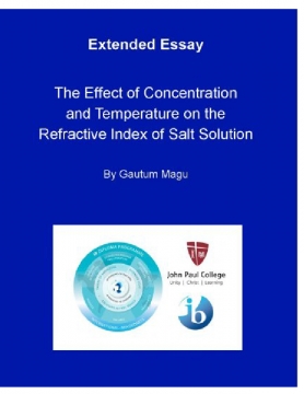 To what extent does the concentration and temperature of salt solution (Sodium Chloride: NaCl) have an effect on the refractive index of the solution?