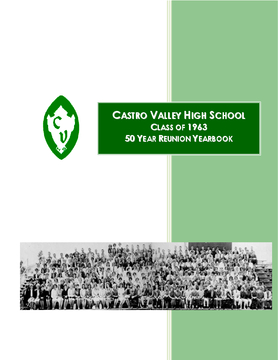 CVHS Graduating Class of 1963,  50 Year Reunion Yearbook, 2nd Edition