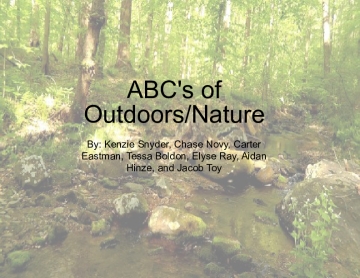 ABC's of Outdoors/Nature