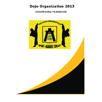 Dojo Organization 2013 Yearbook