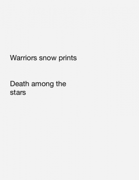 warrior snow prints