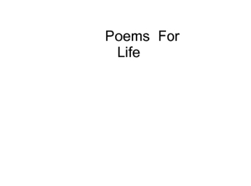 poems for life