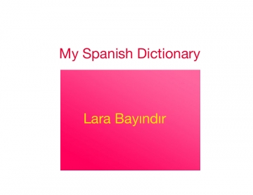 My Spanish Dictionary