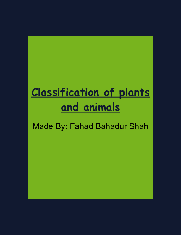 Classification of plants and animals Book 453943