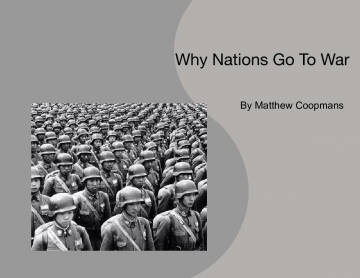 Why do nations go to war