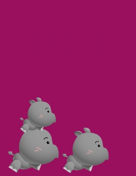 thee lttle hippos