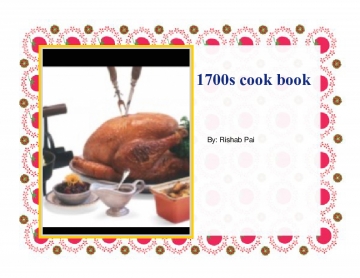 1700s cook book