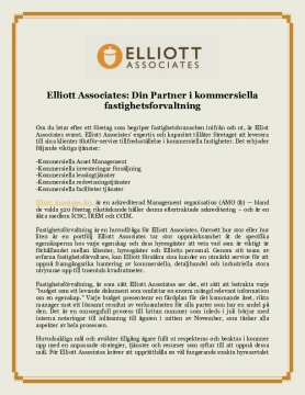 Elliott Associates: Din Partner i kommersiella fastighetsforvaltning