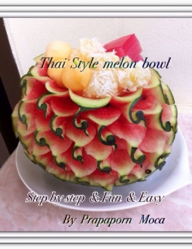Thai style watermelon bowl