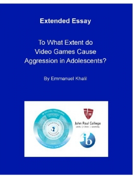 To What Extent do Video Games Cause Aggression in Adolescents