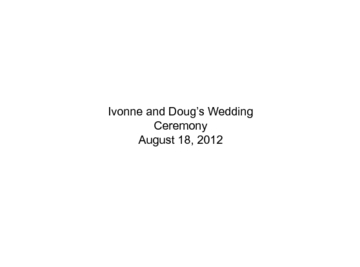 Ivonne and Doug's Wedding Ceremony