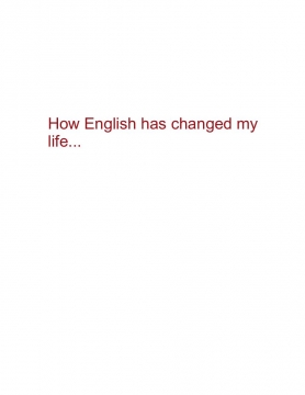 English in my life