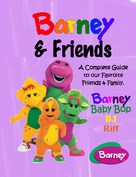 I Made this Guidebook on Barney & Friends. 
