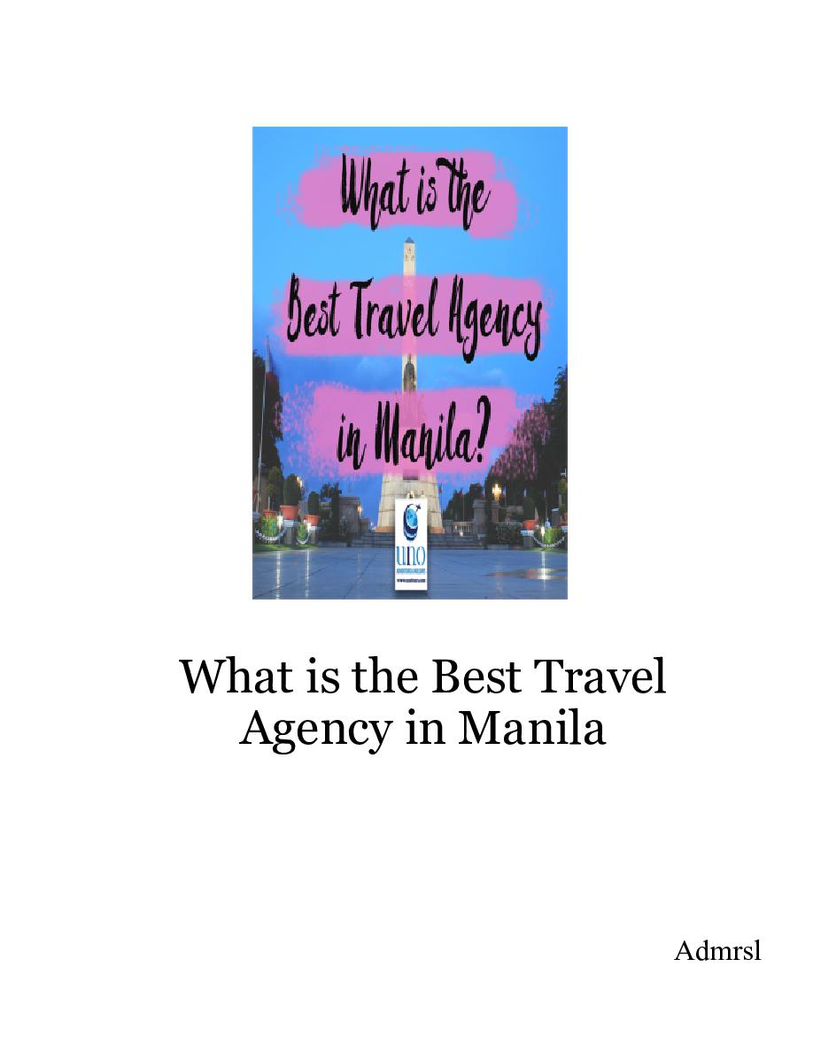 travel agency in manila area