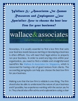 Wallace & Associates: How to choose